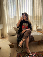 تیشرت گیلاس پلنگی سه ربع 🍒✨ - Image 4