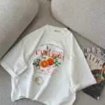 تیشرت استین سه ربع طرح پرتغال🍊